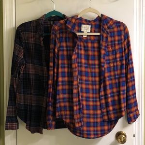 2 Forever 21 flannel shirts